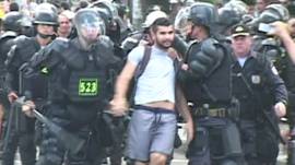 Protesta en Río de Janeiro