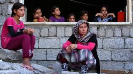 Mujeres yazidíes refugiadas