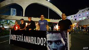 Manifestantes do caso Amarildo (AFP)