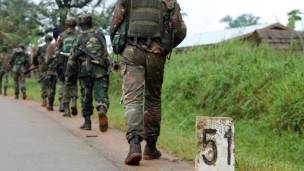 Wanajeshi wa DRC wakielekea kwenda kupigana na ADF