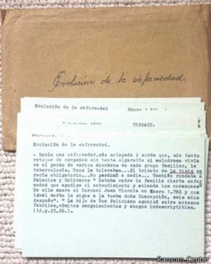 Documento del archivo de Gabriel García Márquez