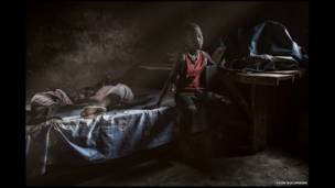 Niños en Ndiaganiao, Senegal, por Yvon Buchmann.