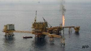 Plataforma de Pemex en el Golfo de México