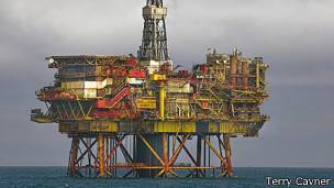 Plataforma petrolera Bren Delta de Shell, en el Mar del Norte