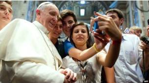 selfie con el Papa