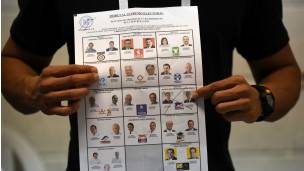 Papeleta electoral en Guatemala
