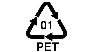 Símbolo del plástico PET