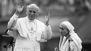 Madre Teresa y Papa Juan Pablo Segundo
