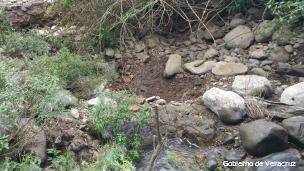 Cauce del río Atoyac, que desapareció en Veracruz, México