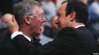 Sir Alex Ferguson dan Rafael Benitez.
