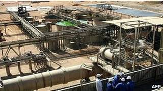Un site d'exploitation du minerai d'uranium près d'Arlit