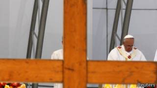 O papa durante a Jornada Mundial da Juventude, no Rio (Reuters)