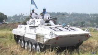 Blindado da ONU no leste da República Democrática do Congo (foto: BBC Brasil)