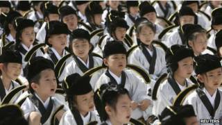 Alunos em escola chinesa. Foto: Reuters