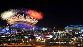 Fuegos artificiales en Sochi