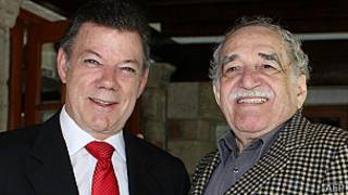 Juan Manuel Santos y Gabriel García Márquez