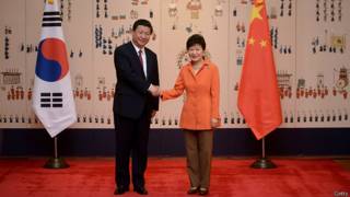 Xi Jinping y Park Geun-Hye