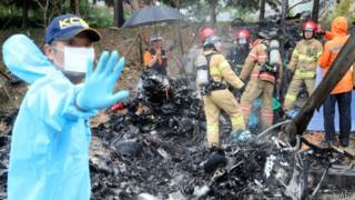 Accidente de helicóptero en Corea del Sur