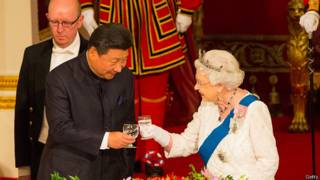 中国国家主席习近平访问英国参加女王国宴