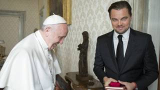 El papa Francisco reunido con Leonardo Dicaprio