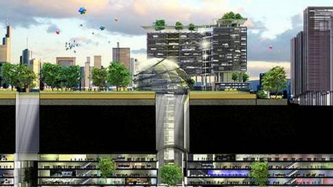 Diseño para la ciudad subterránea de la Ciencia en Singapur. (Foto de JTC Corporation)