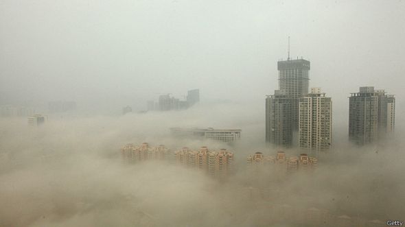 Смог на востоке Китая