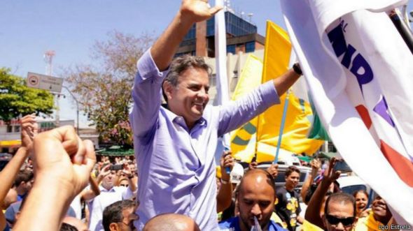 Aécio Neves em campanha / Igo Estrela