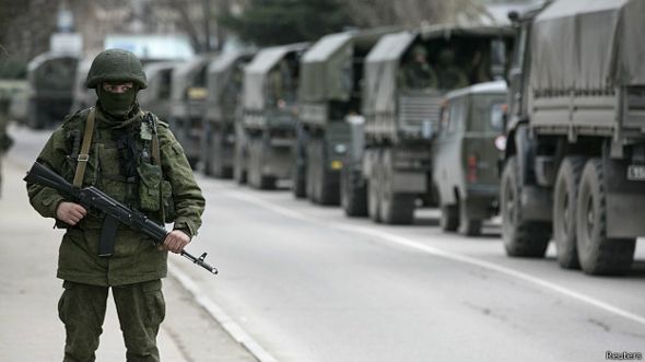 Российский солдат в Крыму