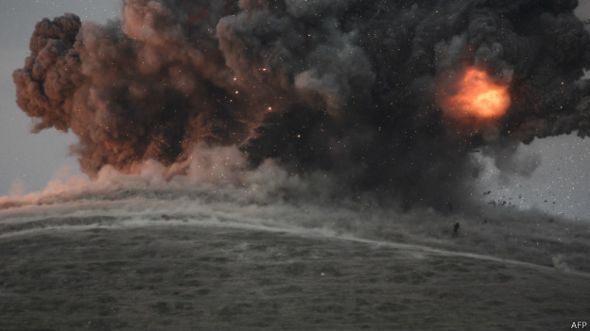 Nova explosão na colina de Kobani