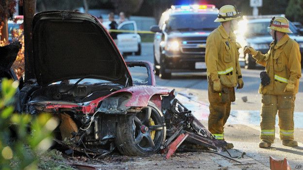 Auto en el que viajaba Paul Walker