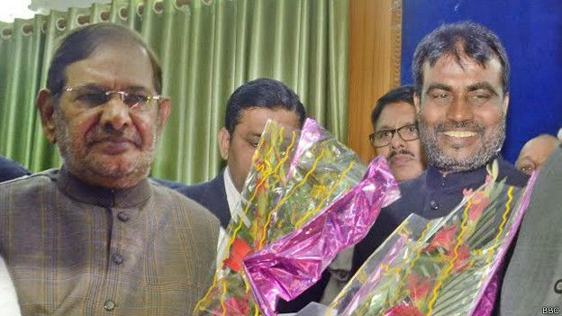 शरद यादव और श्याम रजक