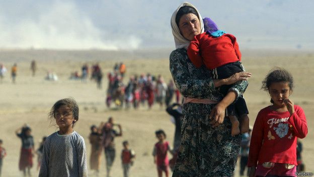 Yazidíes refugiados