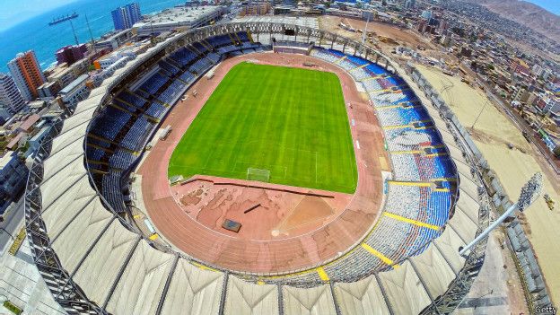 Vista aérea del estadio Regional de Antofagasta