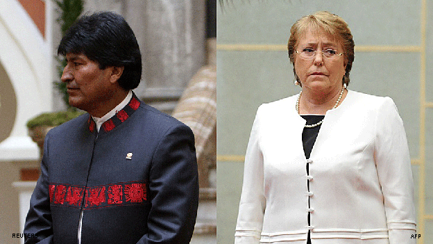 Evo Morales y Michelle Bachelet