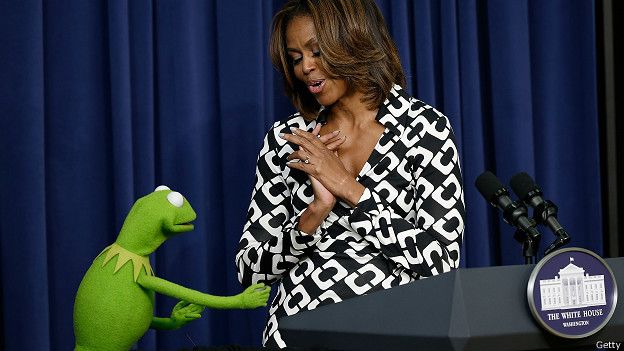 La Rana René con Michelle Obama