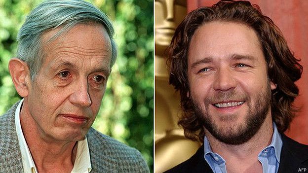 John Nash y Russell Crowe