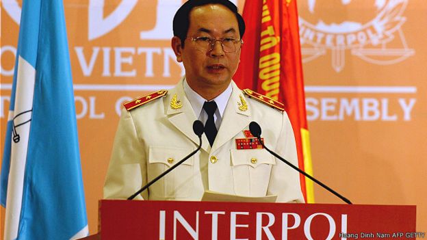 Bộ trưởng Công an Trần Đại Quang tại phiên khai mạc Đại hội đồng Interpol lần thứ 80 ở Hà Nội hồi tháng 10/2011