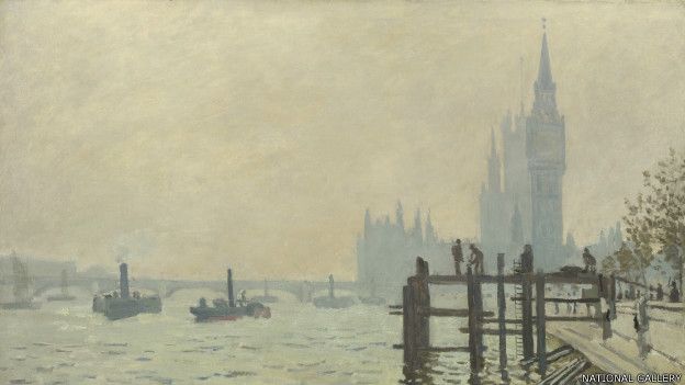 El Támesis abajo de Westminster, de Claude Monet