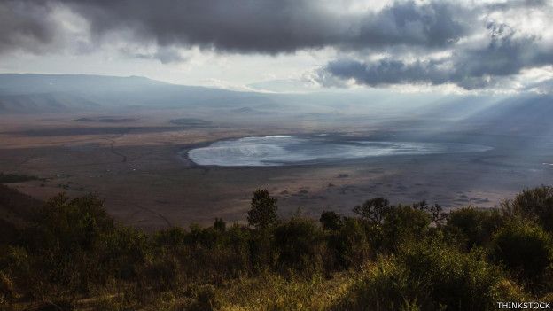 El cráter del volcán Ngorongoro