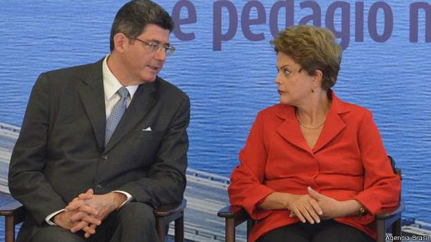 Dilma e o ministro Joaquim Levy (Foto: Ag. Brasil)