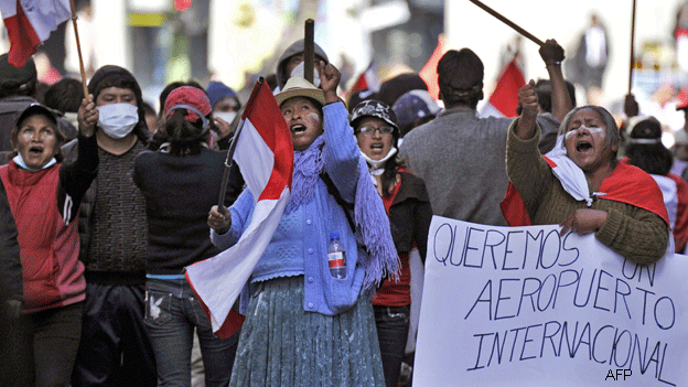 Protesta en La Paz