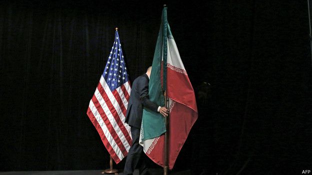 Banderas EEUU, Irán