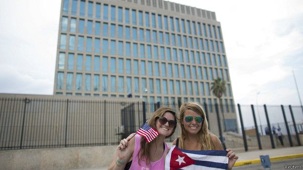 Estudiantes estadounidenses de intercambio en La Habana