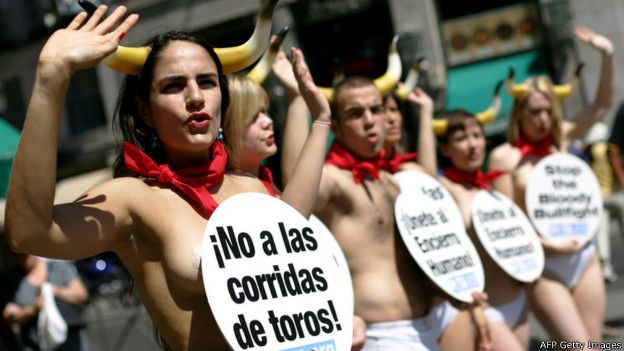 protesta en España por las corridas de toros