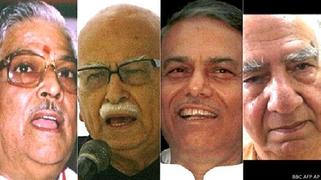 आडवाणी, जोशी, शांता