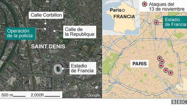 Mapa Saint Denis