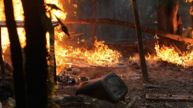 Laboratorio destruido en Norte de Santander