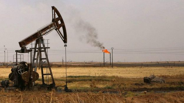 Campos de petróleo en Siria
