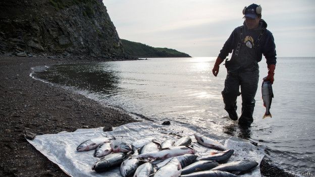 Pescador en Alaska