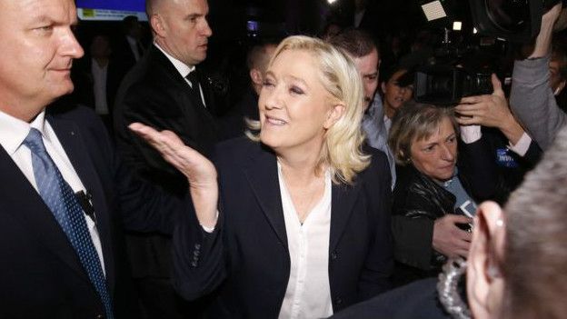 Líder del ultraderechista Frente Nacional francés, Marine Le Pen. 